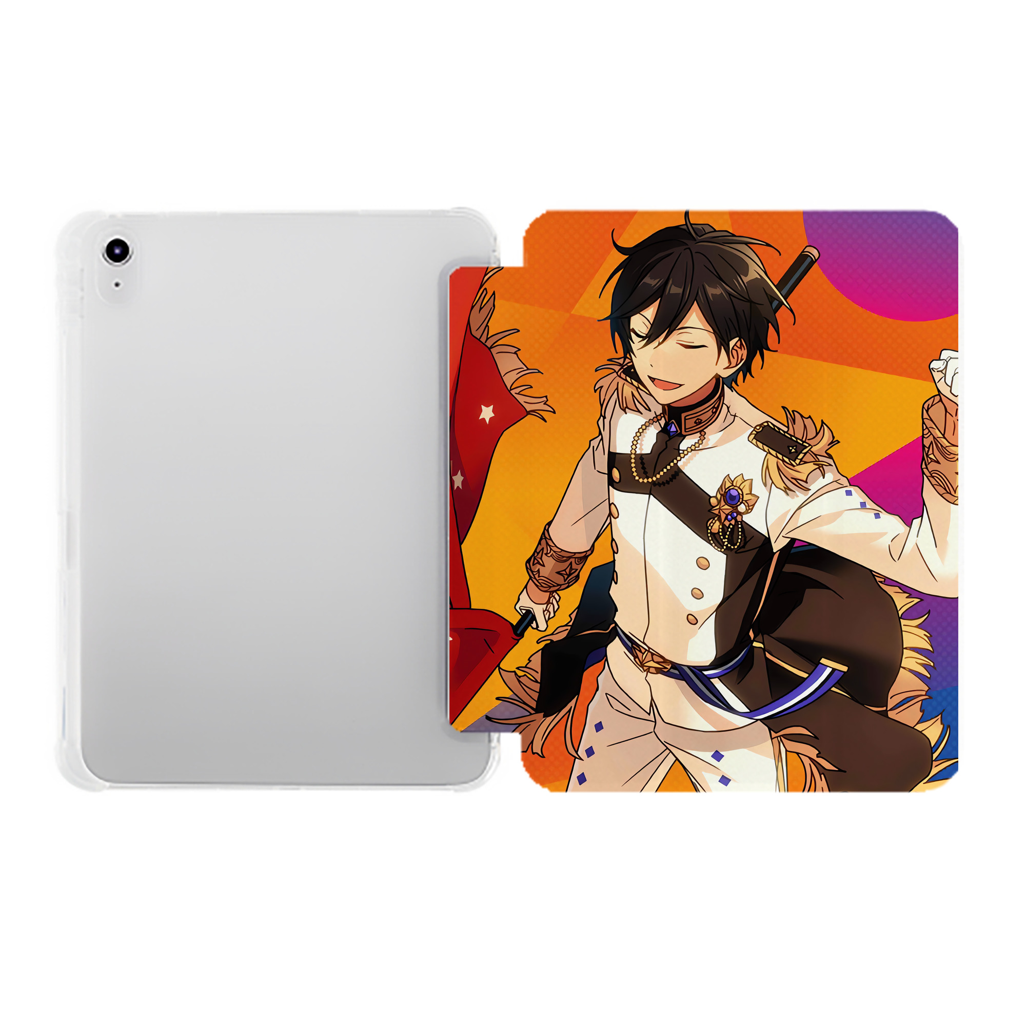 （画像用） あんさんぶるスターズ! Ensemble Stars IPad ケース ペン収納付き 三つ折りスタンド PUレザー×シリコン 対応機種9.5/10.5/10.9インチ